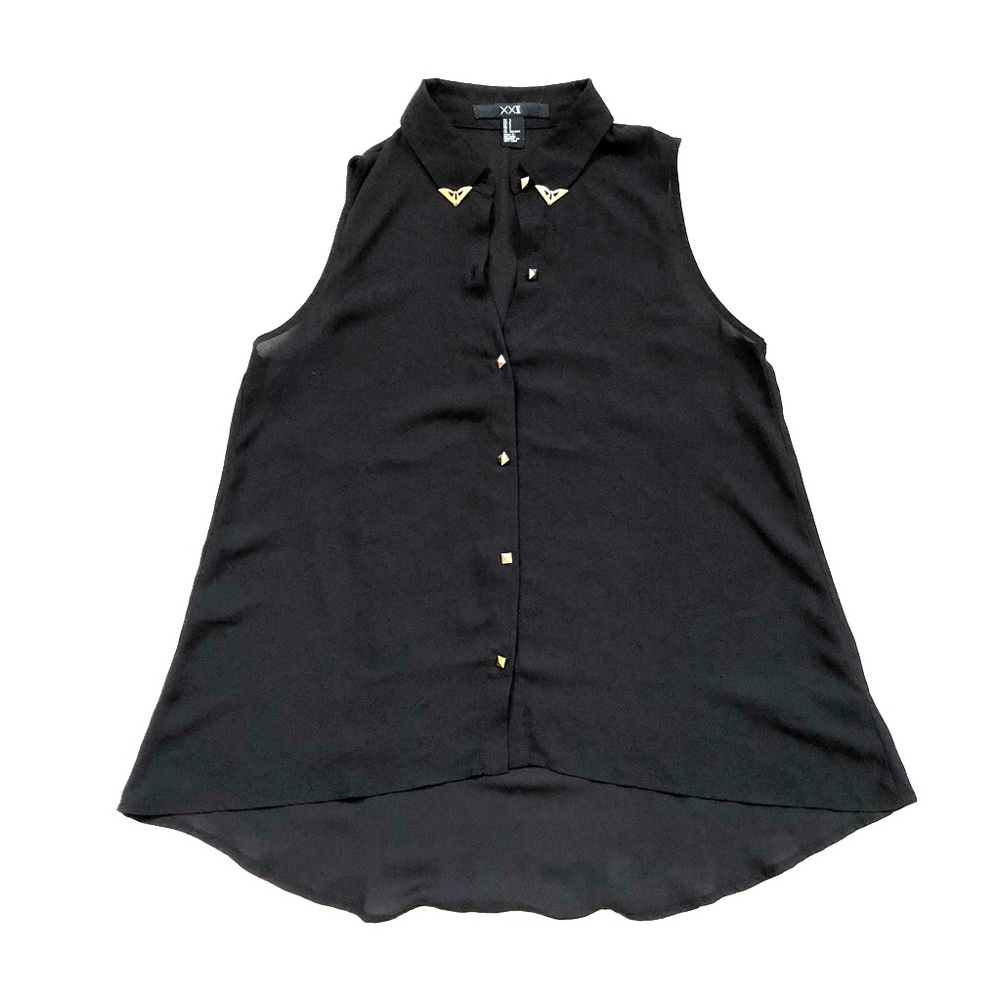 see through button down